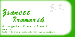 zsanett kramarik business card